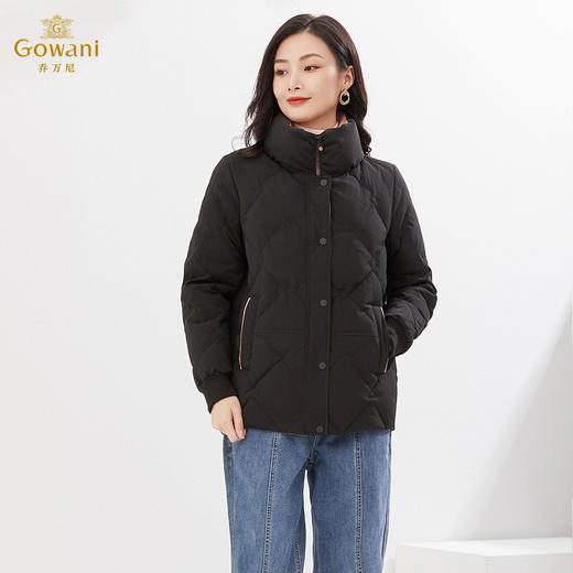 乔万尼冬季新款羽绒服休闲百搭短款拼色设计立领EI4T662 商品图2