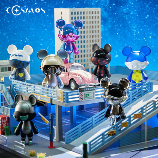星际熊COSMOS之疫情下的时尚口罩系列盲盒 卡通动漫摆件 带底座 商品图1