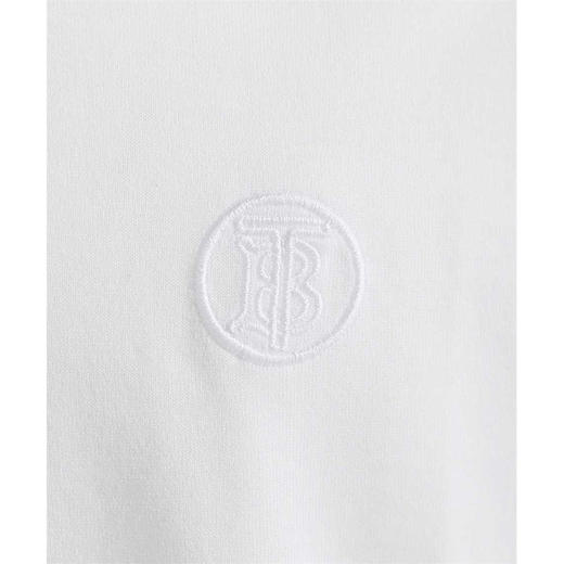 BURBERRY 博柏利 TB专属标识图案刺绣棉质 T 恤衫 男士圆领短袖T恤 白色 8041699 A1464 商品图2