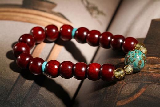 DQ0156°印度小叶紫檀+大漆手饰 商品图1