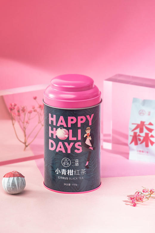 森晒 新会小青柑红茶铁罐装	110g 商品图0