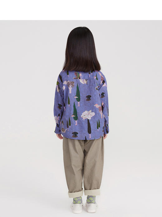 江南布衣童装22春装新款男女童宽松舒适衬衣1MB270040 商品图3