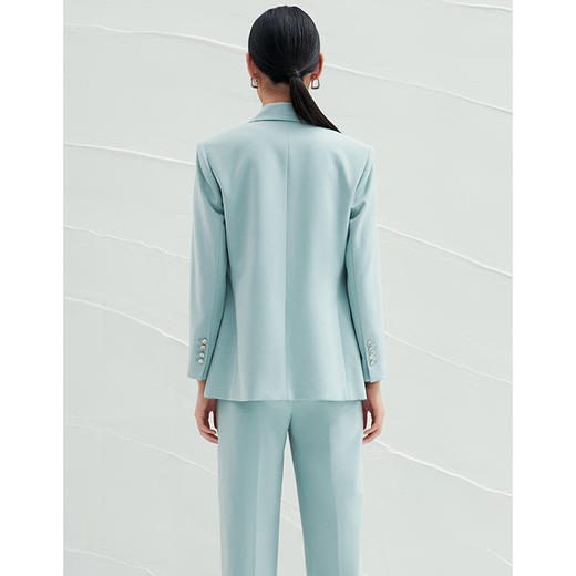 EITIE爱特爱春季新款纯色一粒扣休闲收腰女时尚通勤西装外套A2203911 商品图3