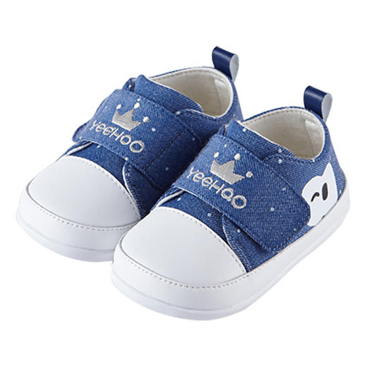 英氏童鞋牛仔布鞋魔术贴平底鞋学步鞋22年春新品YFXHJ12003A 商品图4