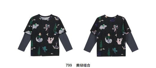江南布衣童装22春装新款男女童宽松圆领T恤1MB130020 商品图7