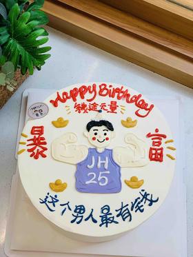 手绘肌肉男奶油蛋糕 下单前请仔细阅读商品详情