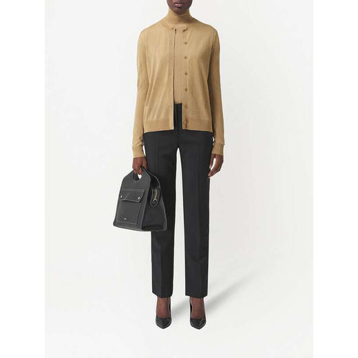 BURBERRY 博柏利 专属标识丝毛羊绒混纺开衫 女针织开衫 卡其色 8043512 A1420 商品图1