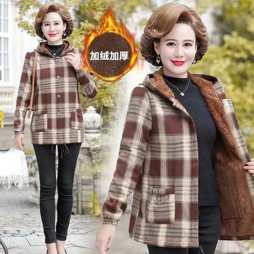 AA YF加绒连帽休闲外套棉外衣 商品图2