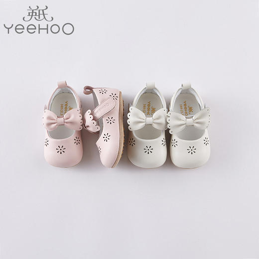 英氏22春秋新品婴儿软底学步鞋蝴蝶结浅口公主鞋步前YFXHJ12020A YFXHJ12019A 商品图0