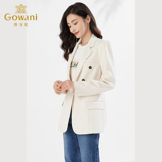 乔万尼春季新款西装外套女一粒扣休闲小西服上衣EI3B180 商品图3