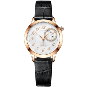 【ROROLOVE】情侣Lover系列 天然钻石腕表 情侣闺蜜款钻石手表进口机芯头层牛皮皮带（30/25颗钻石）