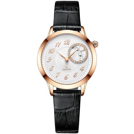 【ROROLOVE】情侣Lover系列 天然钻石腕表 情侣闺蜜款钻石手表进口机芯头层牛皮皮带（30/25颗钻石） 商品图0