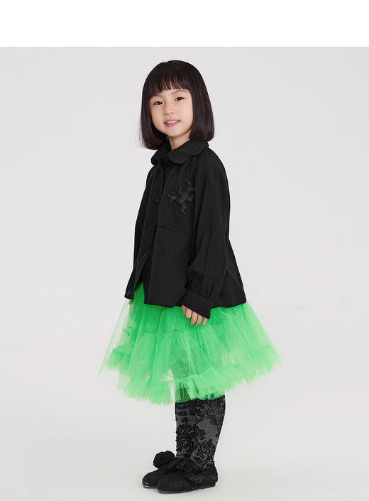 江南布衣童装22春装新款男女童宽松长袖衬衣1MB270010 商品图5