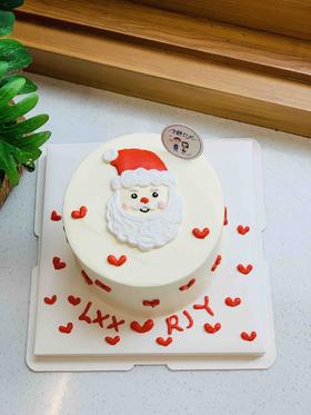 四寸圣诞节手绘老人奶油蛋糕 下单前请仔细阅读商品详情
