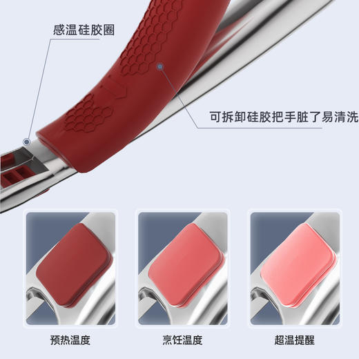 欧乐菲米力士蜂巢316不锈钢炒锅全面屏28厘米煎锅 商品图8