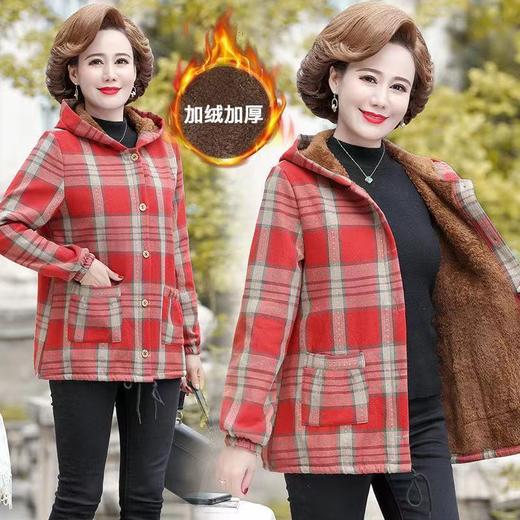 AA YF加绒连帽休闲外套棉外衣 商品图1