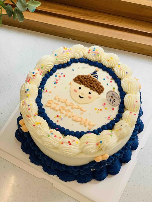 手绘男孩奶油蛋糕 下单前请仔细阅读商品详情 商品图0