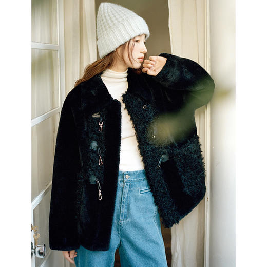 Even Vintage | 皮毛一体 软乎乎百搭 原创设计毛外套女冬季新款 商品图3
