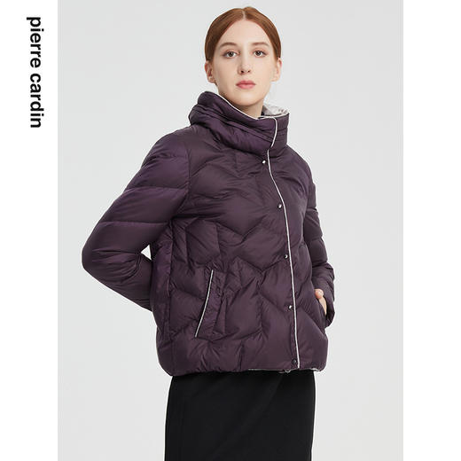 皮尔卡丹女装羽绒服冬季时尚白鸭绒通勤连帽羽绒服P1489Y1402Z0
 商品图3