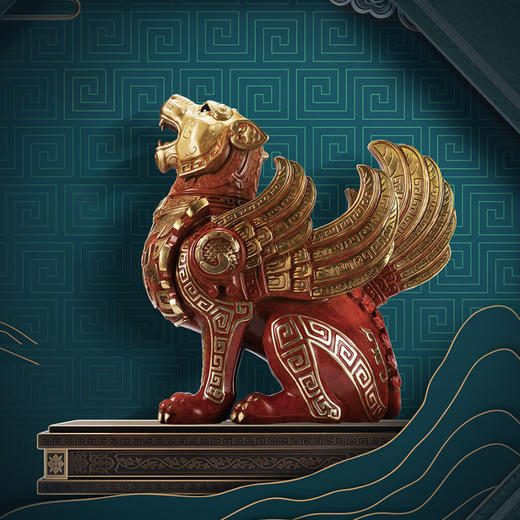 【朱炳仁铜】五福天虎 铜雕艺术品 摆件 虎年礼物 非遗技艺 商品图0