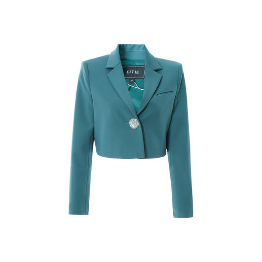 EITIE爱特爱春季新款气质翻领西装女挺括通勤时尚显瘦短外套A2203909 商品图4