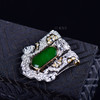 【王者之风】满绿翡翠夹扣-GZ12110085 商品缩略图3
