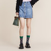 MIIDII谜底2022春新款短裙减龄拼接彩色织带棉牛仔半裙221MB0018 商品缩略图0