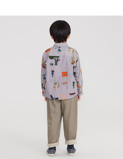 江南布衣童装22春装新款男女童宽松舒适衬衣1MB270040 商品图10