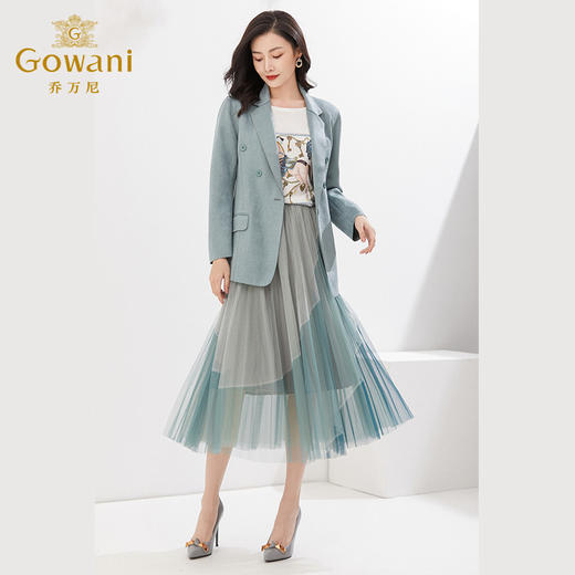 乔万尼春季新款西装外套女一粒扣休闲小西服上衣EI3B180 商品图1