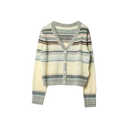 丽迪莎休闲百搭羊毛混纺针织外套KK12V3038 商品图2