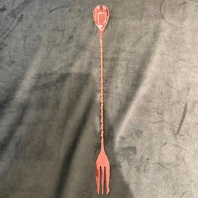 【已绝版】304吧勺 叉尾玫瑰金