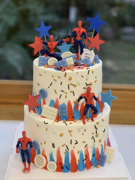 双层蜘蛛侠奶油蛋糕 下单前请仔细阅读商品详情 商品图0