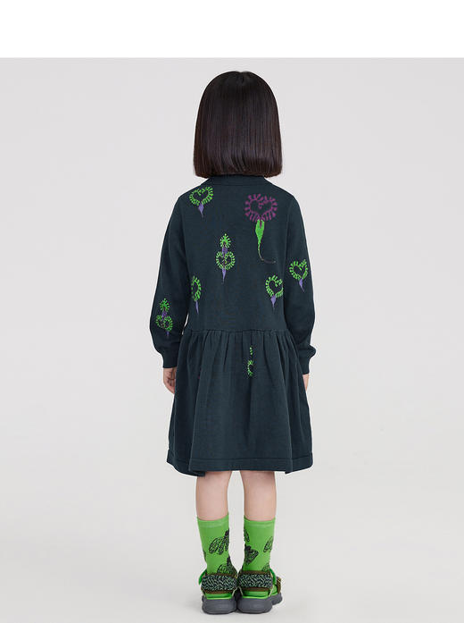江南布衣童装22春装新款女童长袖毛衫连衣裙1MBGB0500 商品图3
