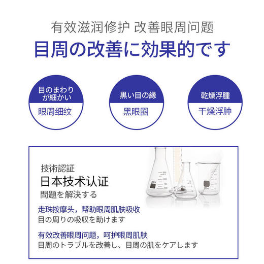 【重现少女眼肌，59元买一送一】日本三井胶原蛋白多肽灵润眼霜抗皱紧致淡化黑眼圈细纹眼袋15g 商品图2