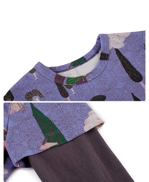 江南布衣童装22春装新款男女童宽松圆领T恤1MB130020 商品图5