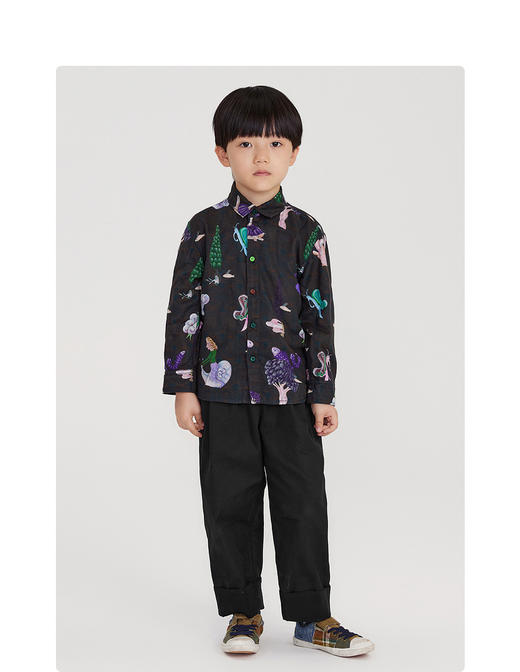 江南布衣童装22春装新款男女童宽松舒适衬衣1MB270040 商品图4