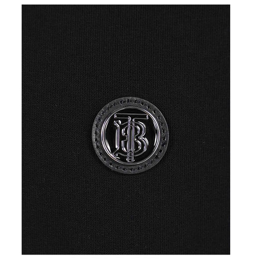BURBERRY 博柏利 TB专属标识图案嵌花棉质运动衫 男士圆领长袖T恤 黑色 8041700 A1189 商品图2