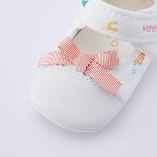 英氏22春秋新品婴儿软底学步鞋蝴蝶结浅口公主鞋步前YFXKJ12024A 商品图2