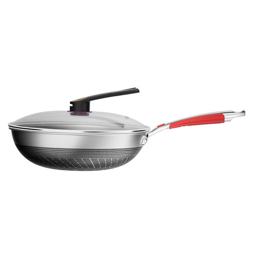 欧乐菲米力士蜂巢双面屏316不锈钢炒锅30cm 商品图0