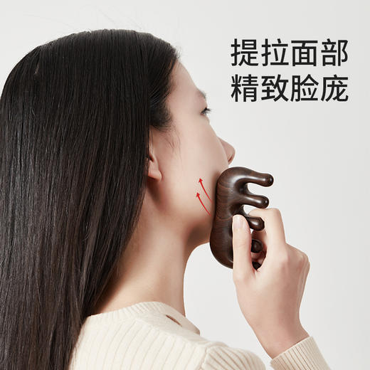 初心| 整木按摩梳经络梳绿檀黑檀全实木梳子 商品图7