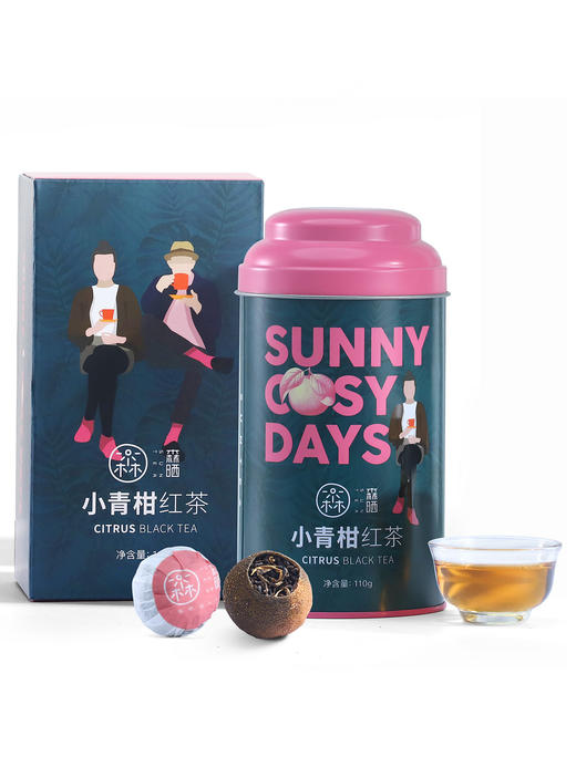 森晒 新会小青柑红茶铁罐装	110g 商品图1