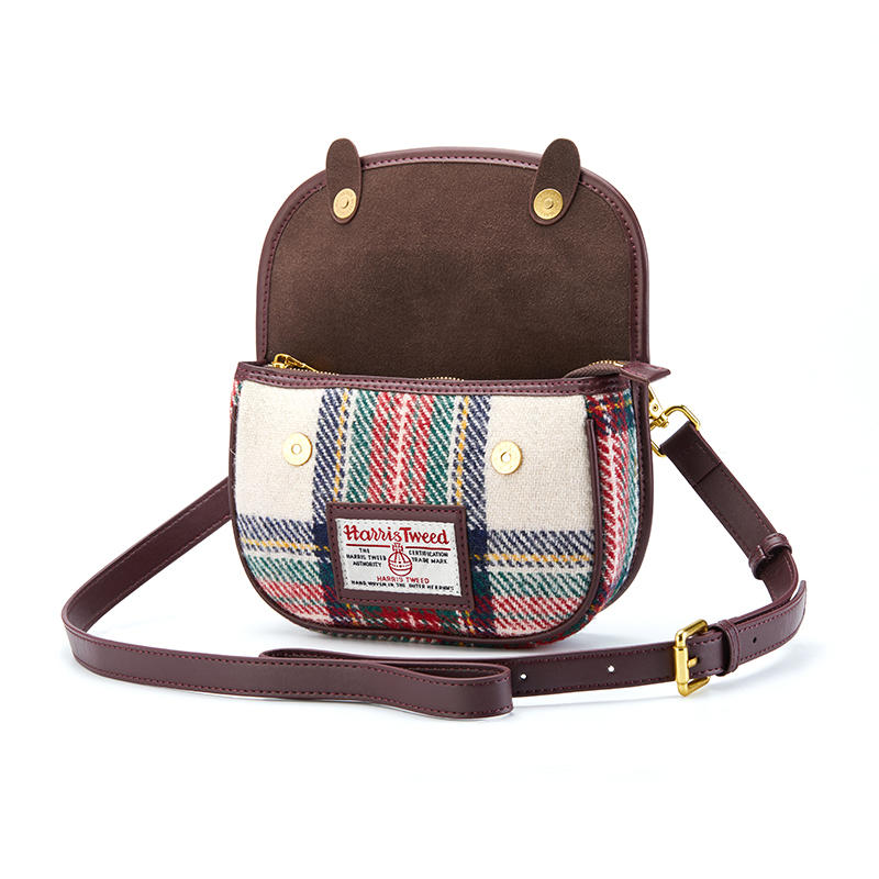 harris salome粗花呢格英伦复古单肩包