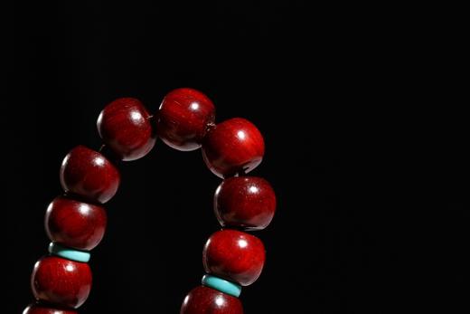 DQ0156°印度小叶紫檀+大漆手饰 商品图3