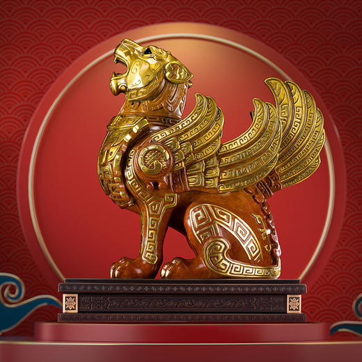 【朱炳仁铜】五福天虎 铜雕艺术品 摆件 虎年礼物 非遗技艺 商品图3