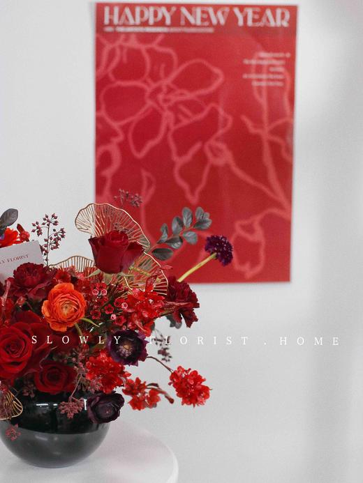 新年红色桌花 商品图1