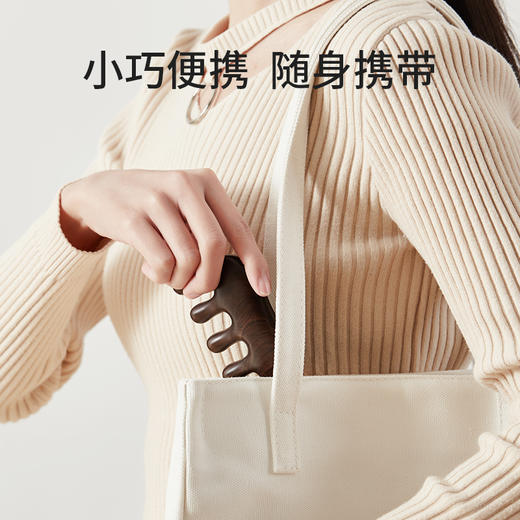 初心| 整木按摩梳经络梳绿檀黑檀全实木梳子 商品图4