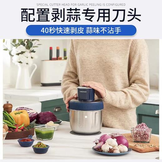 来自英国的创意小家电 「摩飞」摩飞经典款套娃式绞肉机 ‖ 采用350W纯铜电j6秒速成肉馅  S型双层四刀+仿手工摔打 三道扰流设计 智能剥蒜 配套3个料理碗不串味 不易刮花好清洗  可做辅食 更安心 商品图7