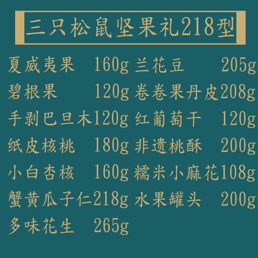 三只松鼠坚果礼2264g国青款礼盒218型零食坚果大礼包送礼员工福利 商品图1