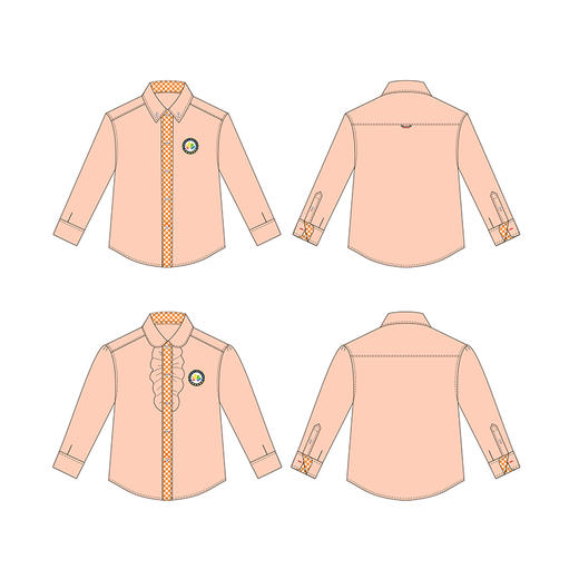 实验幼儿园-男女长袖衬衫 商品图0