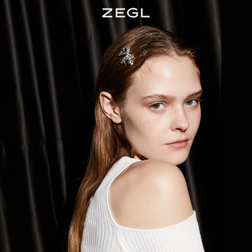 ZEGL设计师蝴蝶结发夹女后脑勺侧边发卡边夹2021年新款头饰发饰品 商品图3